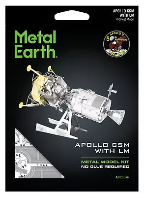 Fascinations Metal Earth Apollo 11 CSM W/ LM 50th Anniversary Edition Model Kit • $16.95