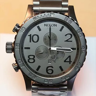 NEW Authentic NIXON Watch Mens 51-30 CHRONO Gunmetal A0831062 GIFT FAST SHIPPING • $298.98