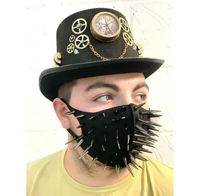 Spike Punk Mask Biker Goth Rock Steampunk Cosplay Costume Fancy Dress Masquerade • £7.99