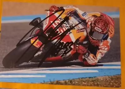 Autograph Marquez Photo Hand Signed Autograph Yamaha Ducati Wc Motorcycle Gp Spain • $37.20