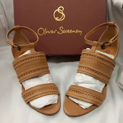 OLIVER SWEENEY Ladies Sandals  Tan Size 38 - CG P22 • £7.99