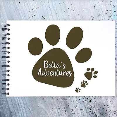 Personalised Paw Puppy Kitten Dog Cat Print A3/A4/A5 Scrapbook Photo Album • £8.99