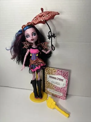 Monster High Freaky Fusion Dracubecca Doll Wings Boots Umbrella Diary • $89.99
