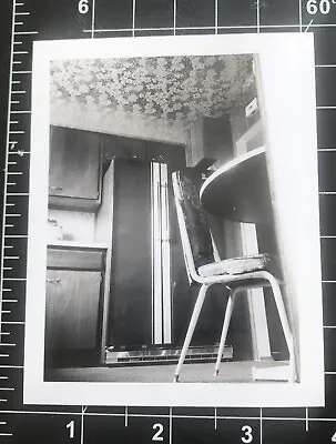 Vintage Snapshot Photo - 1960s Classic Kitchen: Refrigerator Table & Chair • $10