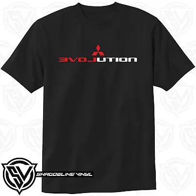 EVOLUTION LOVE T-shirt Mens Womens Gsr JDM Fits Mitsubishi Lancer Evo 7 8 9 IX X • $19.95