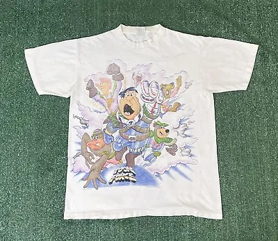 Vintage 1990s Cartoon Network Shirt Size L Flintstones Jetsons Toon Force Rare • $67.50