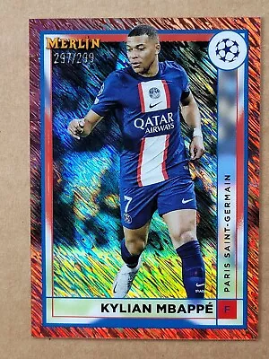 2022-23 Topps Merlin Chrome  Kylian Mbappe Rose Gold Refractor # 297/299 PSG SP • $70