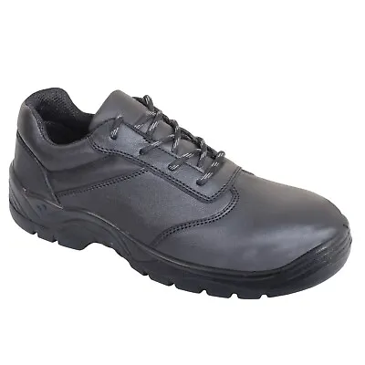 Shoes Composite Toe Cap & Midsole Black Safety Work Wide Fit Lace Up • £30.49