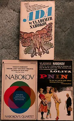 Vladimir Nabokov Books Lot Of 3 Ada Nabokov's Quartet & Pnin • $24.50