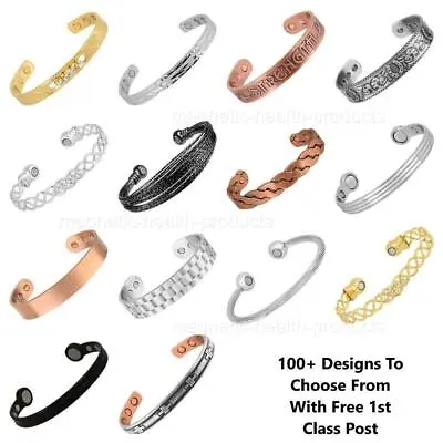 £10.49 • Buy Mens Ladies Magnetic Health Bracelet Copper Healing Bangle Arthritis Pain Relief
