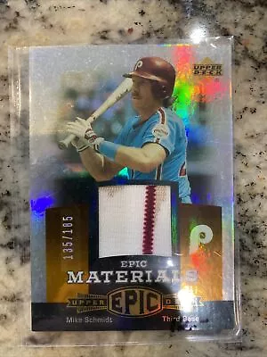 2006 UD Epic Materials Orange 135/185 Mike Schmidt #EM-MS2 Rare Blood On Jersey! • $25