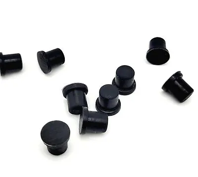 1/4  Silicon Rubber Drill Hole Plugs Push In Compression Stem 3/8  Top Flange • $10.89