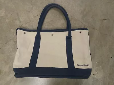 Morgan Stanley Canvas Tote Banker Bag! Must Have • $119.99