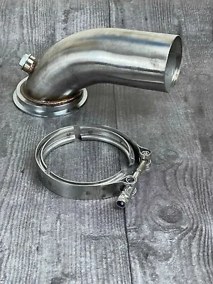 $64.95 • Buy Stainless Downpipe Elbow 90° Holset Turbo HY35 HX HE351 V-band Flange Clamp