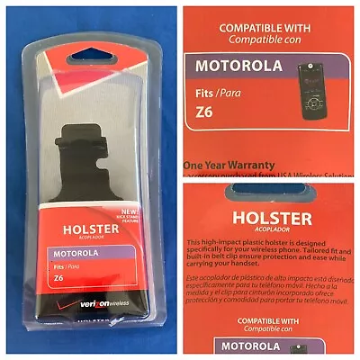 New Black Holster Belt Clip Motorola Fits Rokr Z6 W/ Kick Stand Feature Verizon  • $24.99