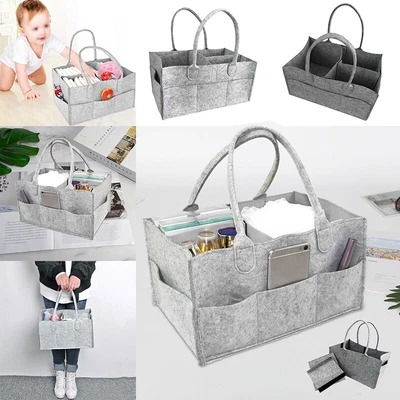 £5.49 • Buy UK Baby Diaper Caddy Organizer Felt Changing Nappy Kids Storage Carrier Bag