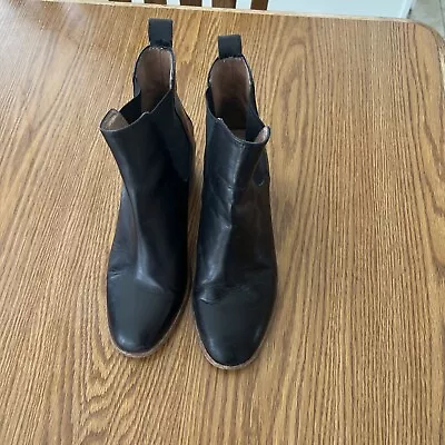 Madewell Women's Size 7.5 Shoes Black Leather Ankle Boots • $25