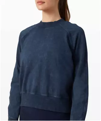 Lululemon Ready To Roll Crew *Dye Acid Rubber Dye True Navy 8 New • £91.56