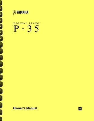 Yamaha P-35 Digital Piano OWNER'S MANUAL • $28.79