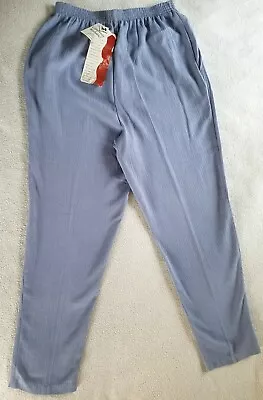 Erin London ~ Women's Slacks ~ Size Medium ~ Elastic Waist ~  Blue   • $21.99