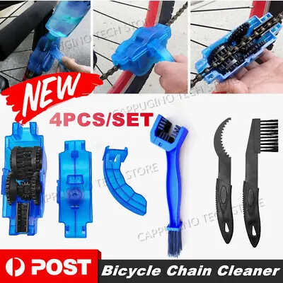 New Bicycle Chain Cleaner Bike Wash Tool Cycling Scrubber Cleaning Brushes Wheel • $13.95