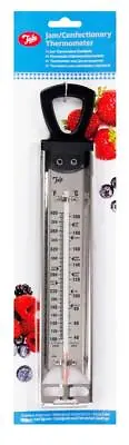 Jam Confectionary Thrmometer Stainless Steel Deluxe Cooking Sugar Clip Kitchen • £7.48