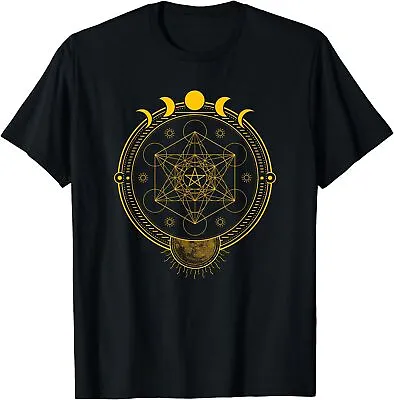 NEW LIMITED Sacred Geometry And Metatron Cube Pagan Gift Tee T-Shirt S-3XL • $18.99