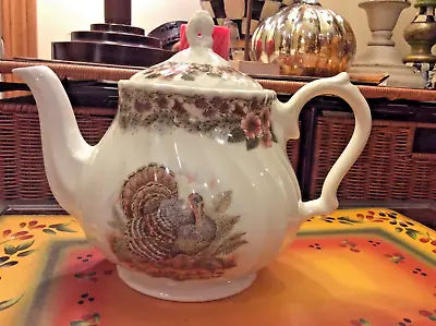 Churchill Myott Factor Archive Thanksgiving Turkey Tea Pot 5 Cups • $52