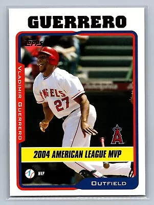 VLADIMIR GUERRERO 2005 Topps 2004 AL MVP Winner #715 Los Angeles Angels • $1.50