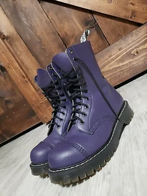 Vintage 90s Vegetarian Shoes Boots Size 10.5 Made In England Punk Rock Purple  • $155