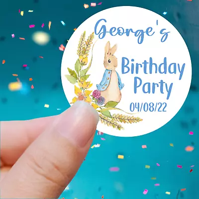 £2.99 • Buy Personalised Peter Rabbit Party / Christening Stickers Thank You, Sweet Cone Bag