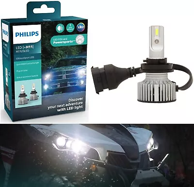 Philips UltinonSport LED White H11 Two Bulbs Headlight Low Beam Upgrade Stock OE • $49.40