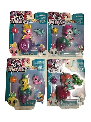 Lot Of 4 My Little Pony MOVIE Baby Sea Ponies  Jelly Bee Bubble Lily  Drop Sea • $29.95