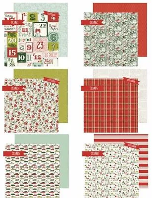 6 Sheets! My Mind's Eye Cozy Christmas 12X12 Double-Sided Scrapbook Paper • $5.95