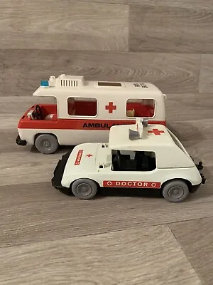 Vintage Playmobil Ambulance And Police Car • £10