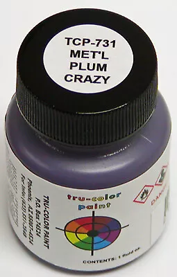 METALLIC PLUM CRAZY TRU-COLOR AIR BRUSH PAINT Automobile Car Truck Model TCP731 • $10.49