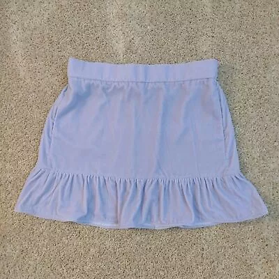 J. Crew Ruffled Peplum Velvet Skirt In Light Thistle (Lavender) Wmn's Sz M • $40