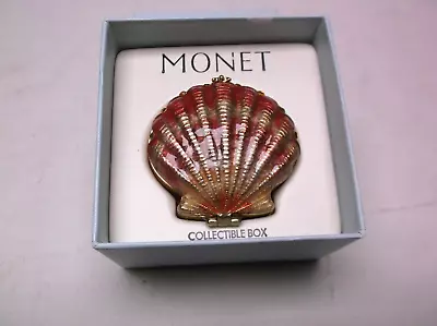 Monet Collectible Shell Trinket Box NIB • $31.50