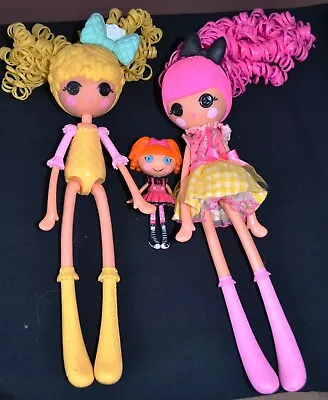 2 X Lalaloopsy Girls 23cms And 1 X Little Sister Lalaloopsy Doll 8cm • $14.99