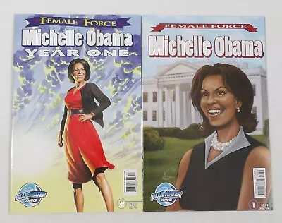 Female Force: Michelle Obama #1 & Year One #1 VF/NM Bluewater Comics Set • $9.98