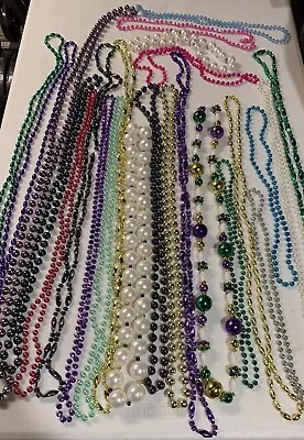 Lot Of 24 Vintage Authentic Mardi Gras Beads Necklaces New Orleans 1993 • $35