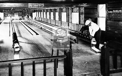 Columbus Ohio OH Bowling Alley Interior View Reprint Postcard • $9.99