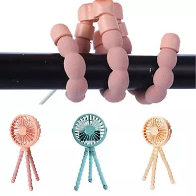 $18.07 • Buy Fans For Baby Stroller Deformable Mini Fan USB Fan Octopus Clip-on With LED