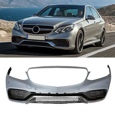 Fit 14-16 Benz W212 E-Class E63 AMG Style Front Bumper Body Kit W/ PDC Hole • $493