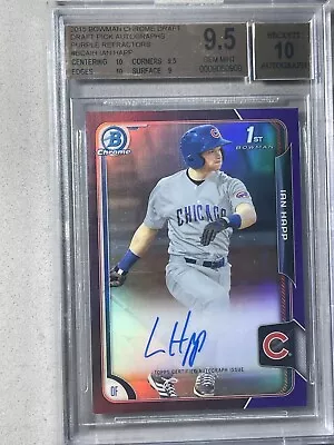 IAN HAPP  2015 Bowman Chrome Purple Refractor RC BGS 9.5/10 Auto  Gem Mint /250 • $79.95