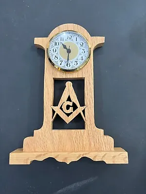 Masonic Wooden Clock Battery Operated • $15