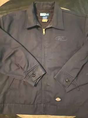 Dickies Vintage Black Puffer Ford Motors Trucker/bomber Jacket - Size XL • $29.99