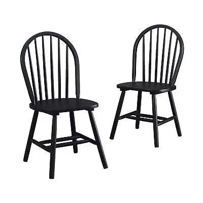 Better Homes And Gardens Autumn Lane Windsor Solid Wood Dining Chairs Set Of 2 • $92.07