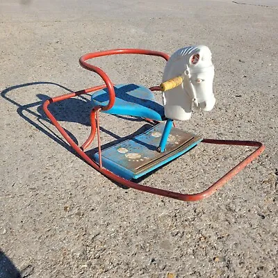 Vintage Mobo Mid Century Childs  Rocking Horse - Worn/corroded/rusty - TV Prop • $37.29