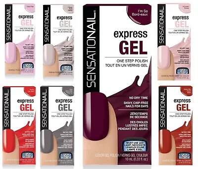 SensatioNail Express Gel / Gel Color Nail Polish  New  Boxed Choose Your Shade  • £9.40